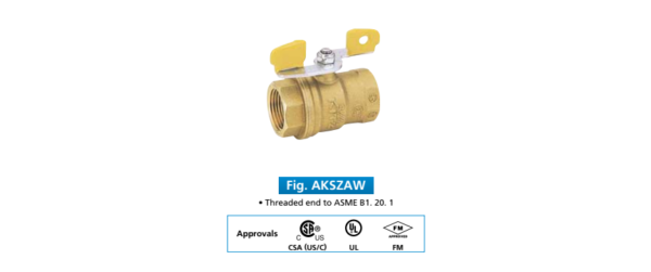 Van bi (ball valve) bằng thau hoặc đồng, lắp ren