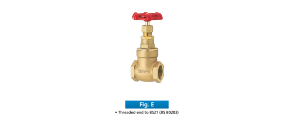 Van cửa (gate valve) bằng thau hoặc đồng, lắp ren