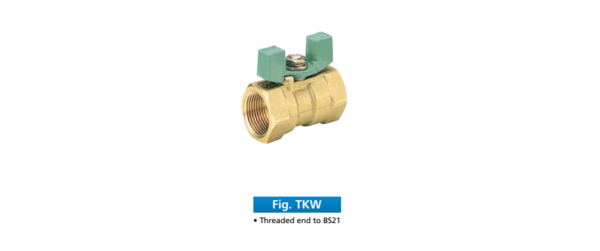 Van bi (ball valve) bằng thau hoặc đồng, lắp ren