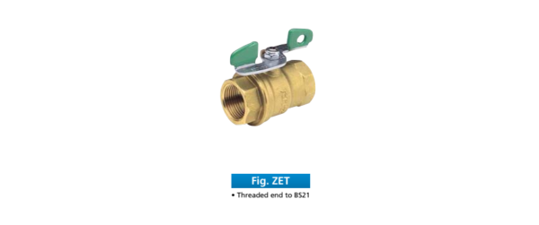 Van bi (ball valve) bằng thau hoặc đồng, lắp ren