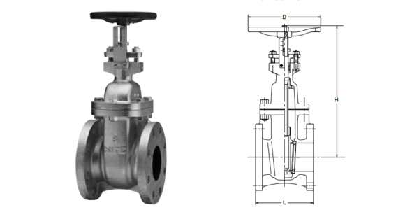 Van cửa bằng gang đúc (cast iron), lắp bích