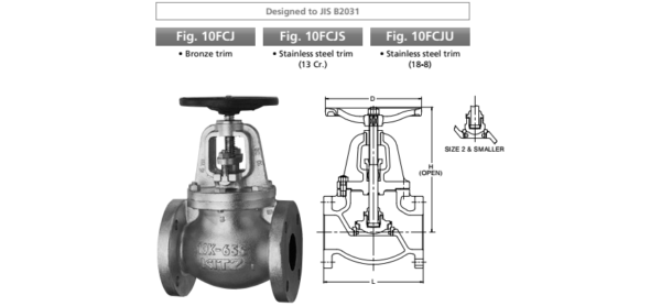 Van cầu bằng gang đúc (cast iron), lắp bích