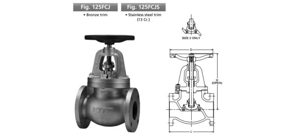 Van cầu bằng gang đúc (cast iron), lắp bích