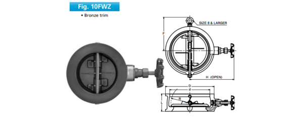 Cast Iron check valve, flanged ends