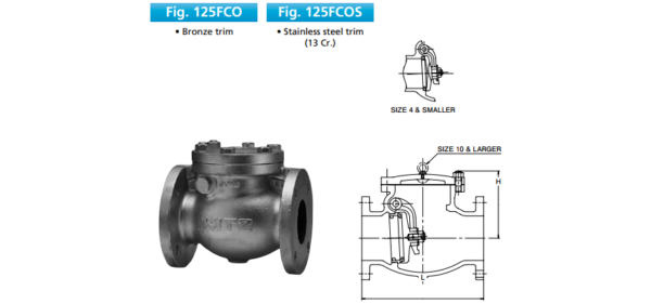 Cast Iron check valve, flanged ends