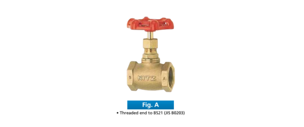 Bronze globe valve, threaded ends